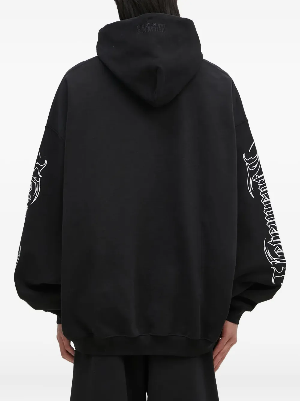 VETEMENTS logo-print hoodie Zwart