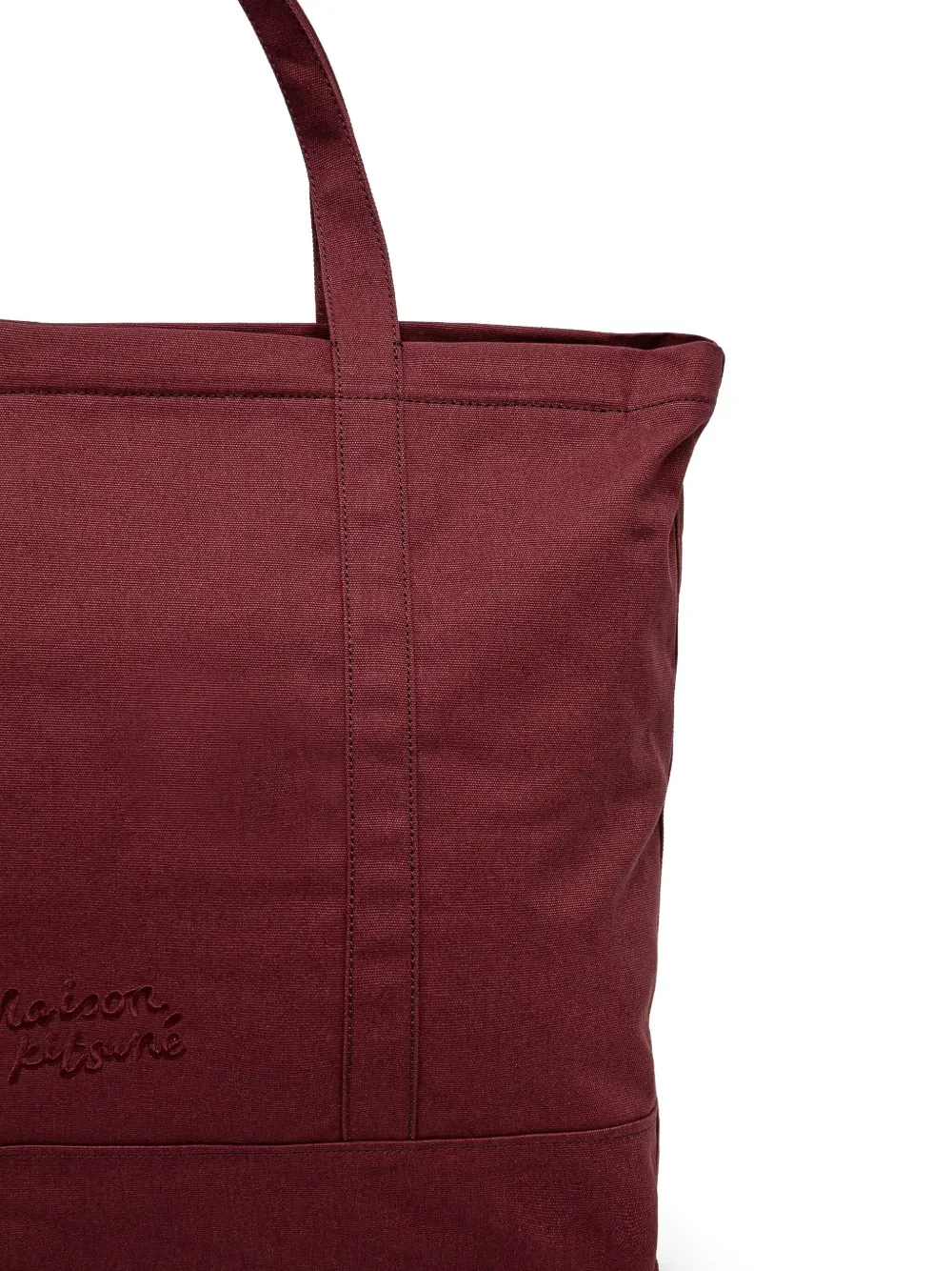 Maison Kitsuné XL Fox Head shopper Rood