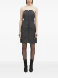 SAMSOE SAMSOE strapless button-front mini dress - Grey