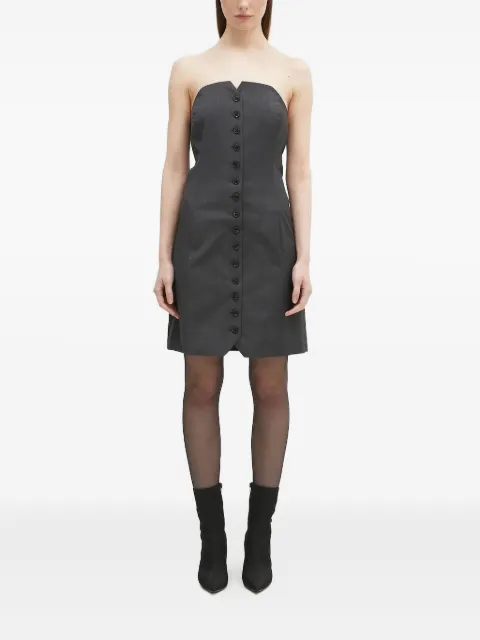 SAMSOE SAMSOE strapless button-front mini dress