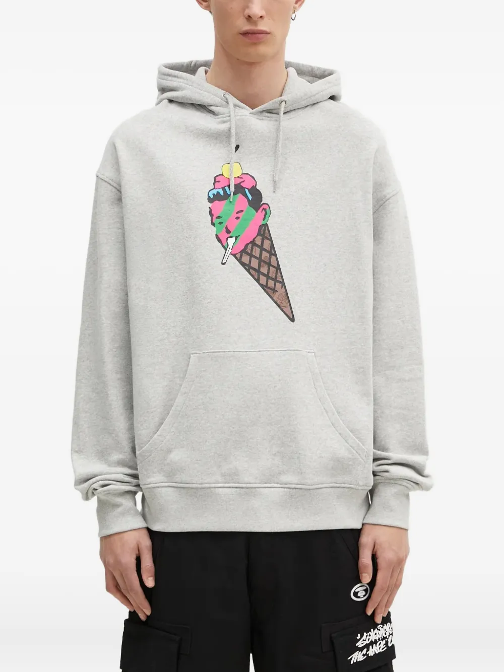 ice-cream cone-print hoodie