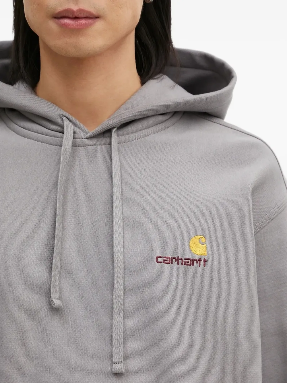Carhartt WIP American Script embroidered-logo hoodie Grijs