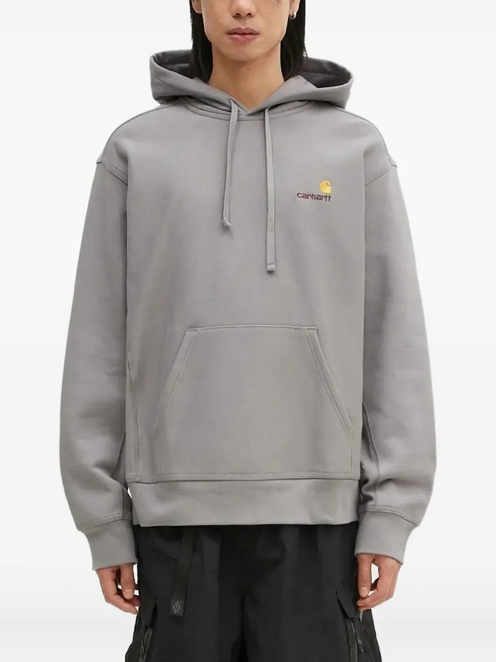 Carhartt WIP American Script embroidered-logo hoodie Grijs