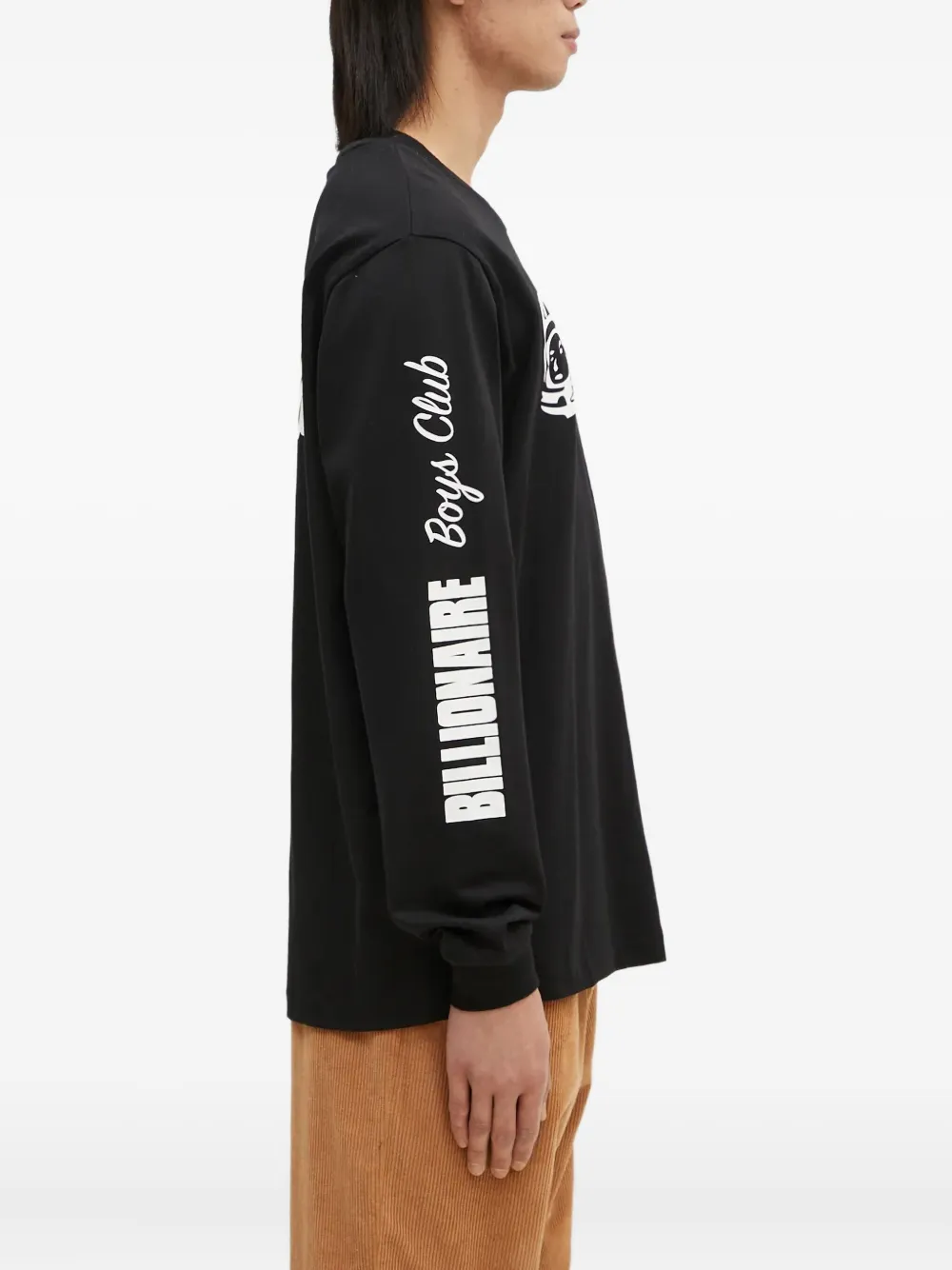 Billionaire Boys Club T-shirt met logoprint met lange mouwen Zwart