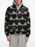 Human Made heart-pattern fleece jacket - Black