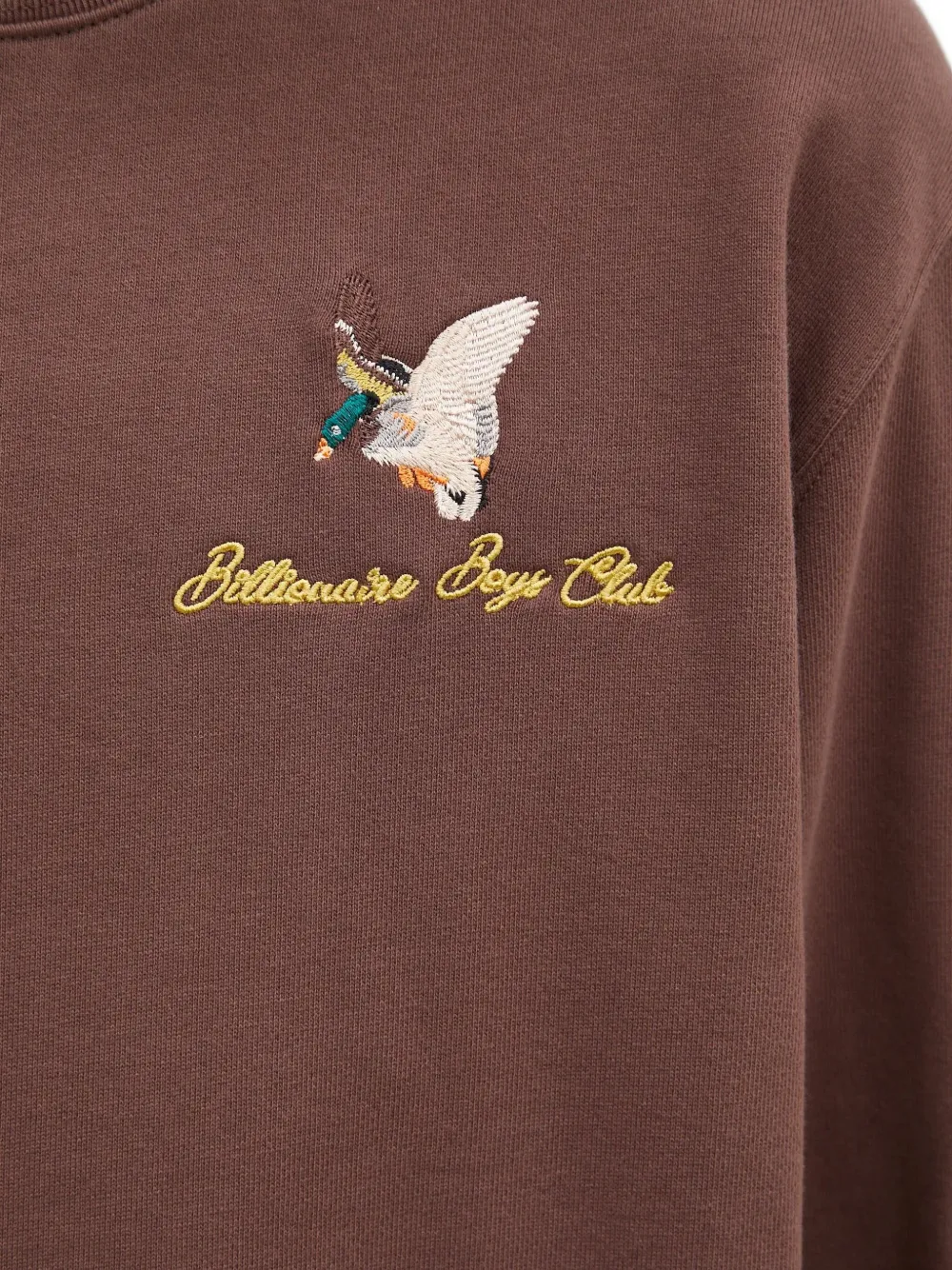 Billionaire Boys Club Sweater met geborduurde eend en ronde hals Bruin
