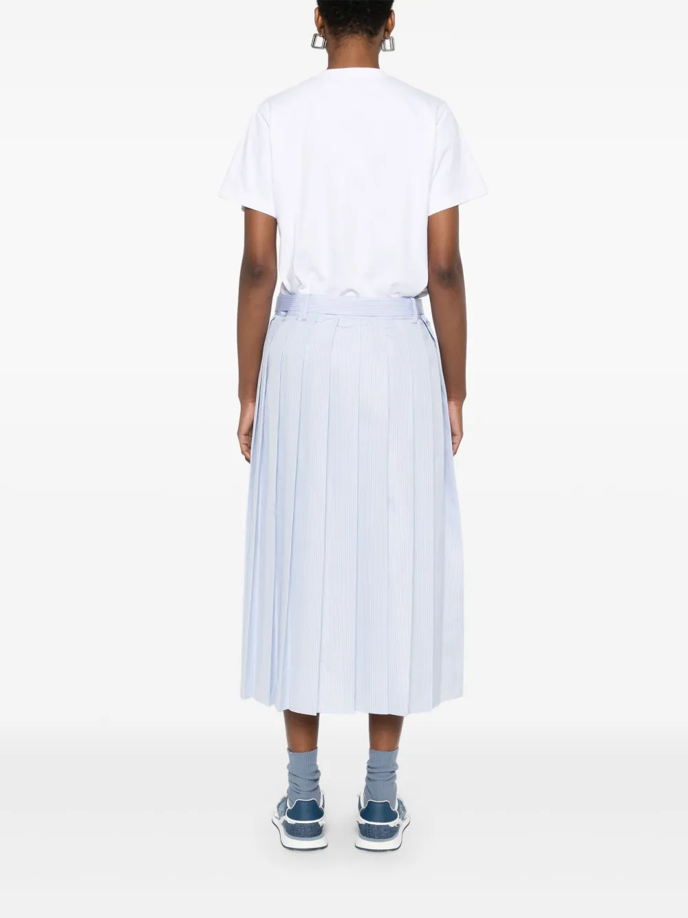 sacai Geplooide midi-jurk Wit