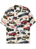 sacai race car-print shirt - White