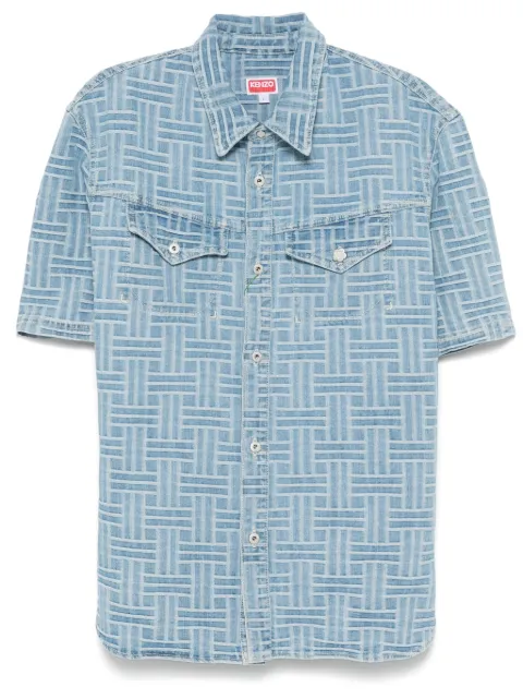 Kenzo camisa de mezclilla entretejida