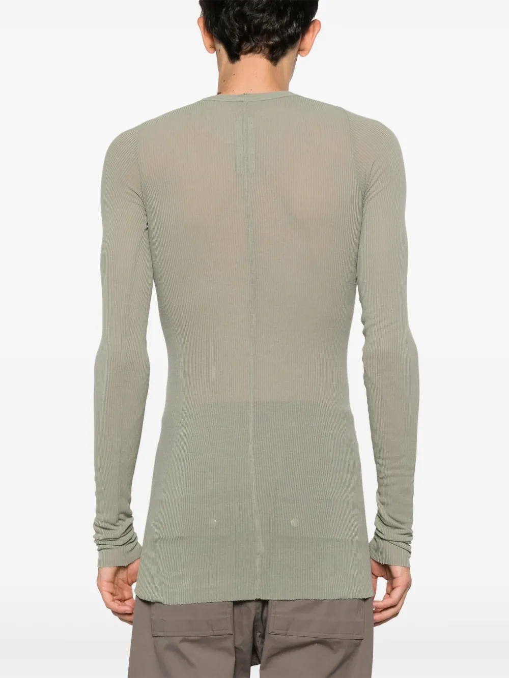 Rick Owens Rib LS T-shirt Groen