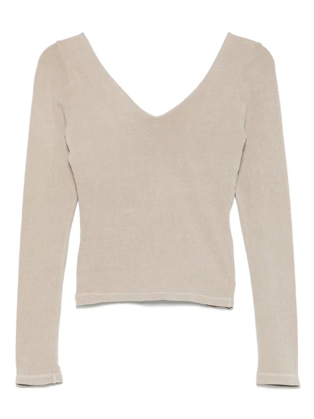 James Perse T-shirt met V-hals - Beige