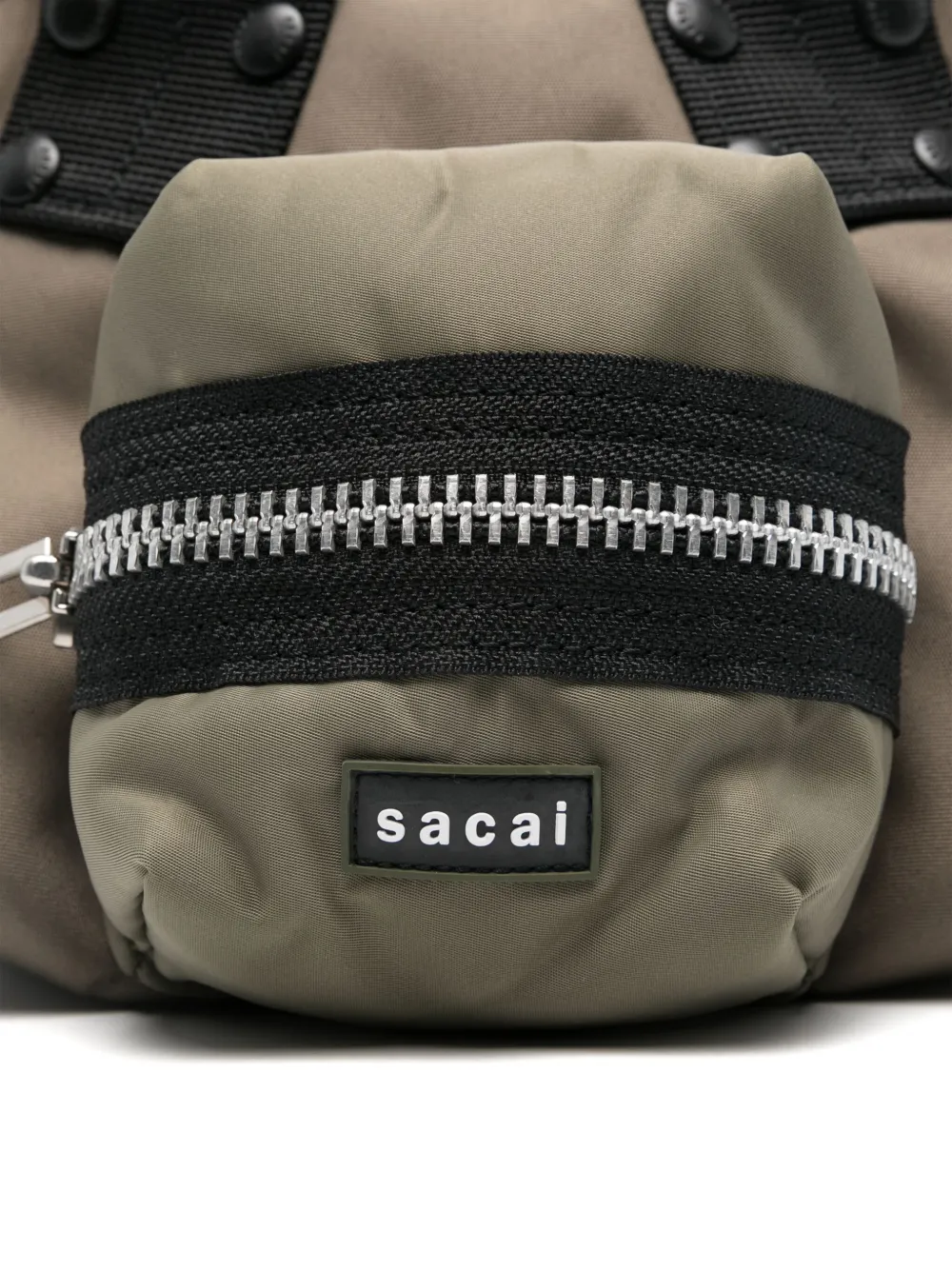 sacai Kleine Pocket shopper Groen