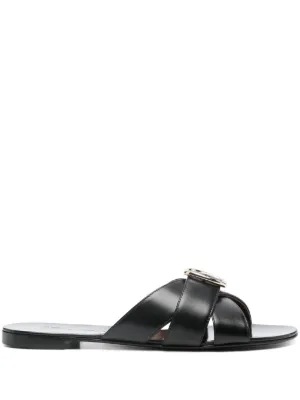 ✳︎最終値下げ✳︎TOD'S レザー クロスストラップ サンダル ブラック Tod's クロスストラップ サンダル | ブラック | FARFETCH JP