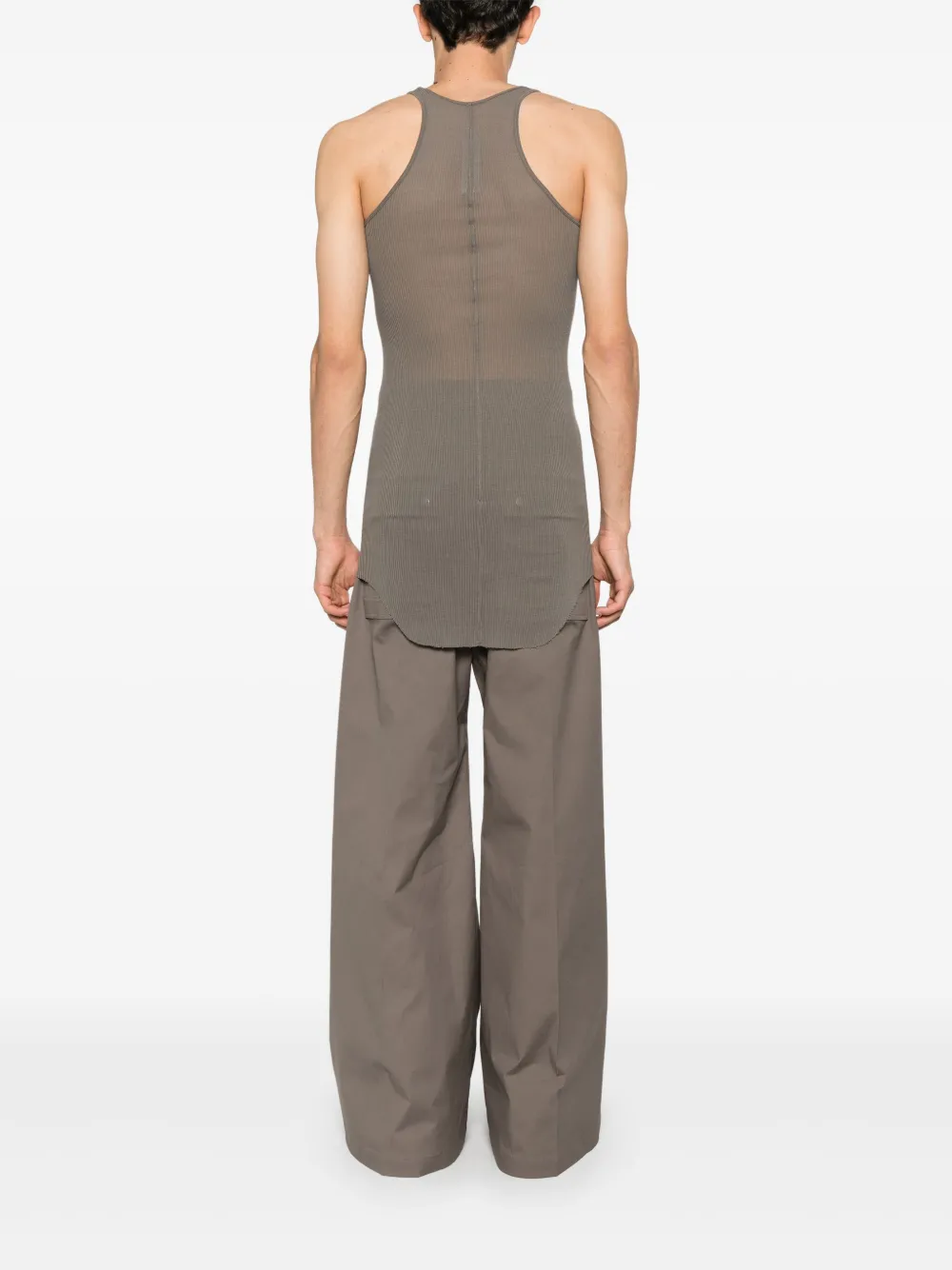 Rick Owens Geribbelde tanktop Bruin