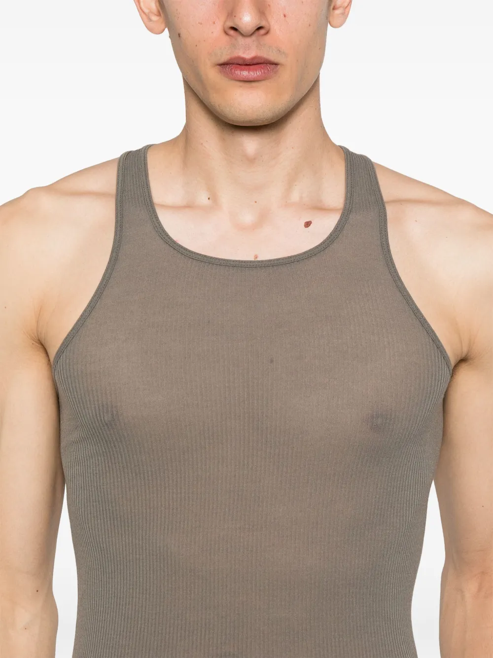 Rick Owens Geribbelde tanktop Bruin