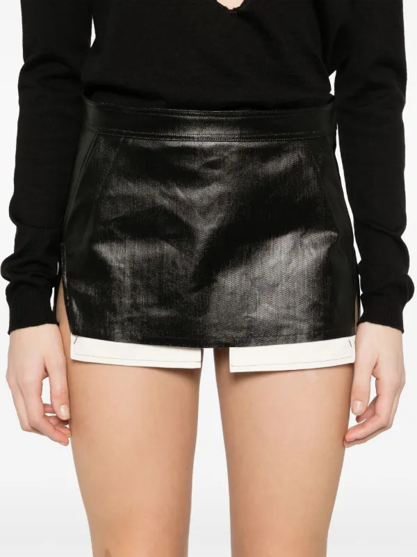 ミニスカート RICK OWENS Women Mini Skirts RO01E7679KGRIDM 09 Black Rick Owens Draped Mini Skirt | Black | FARFETCH