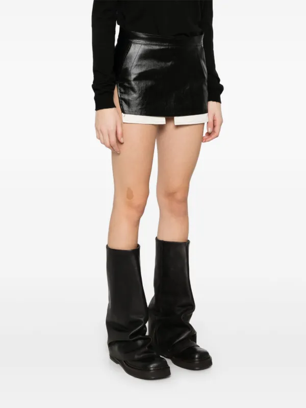 Rick Owens Fog Cutoff Mini Skirt | Black | FARFETCH