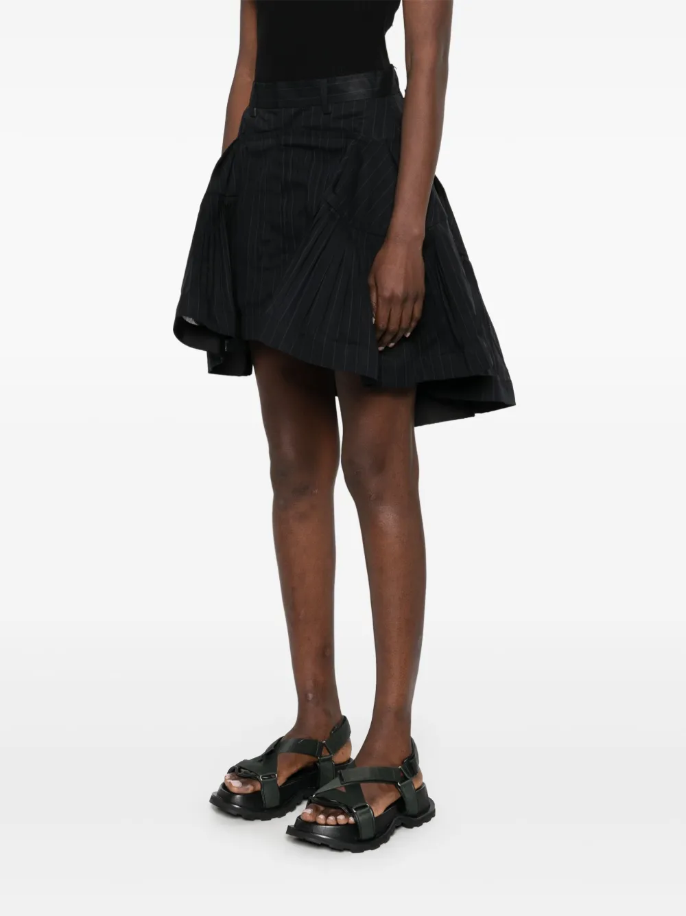 sacai Mini-rok met krijtstreep Zwart