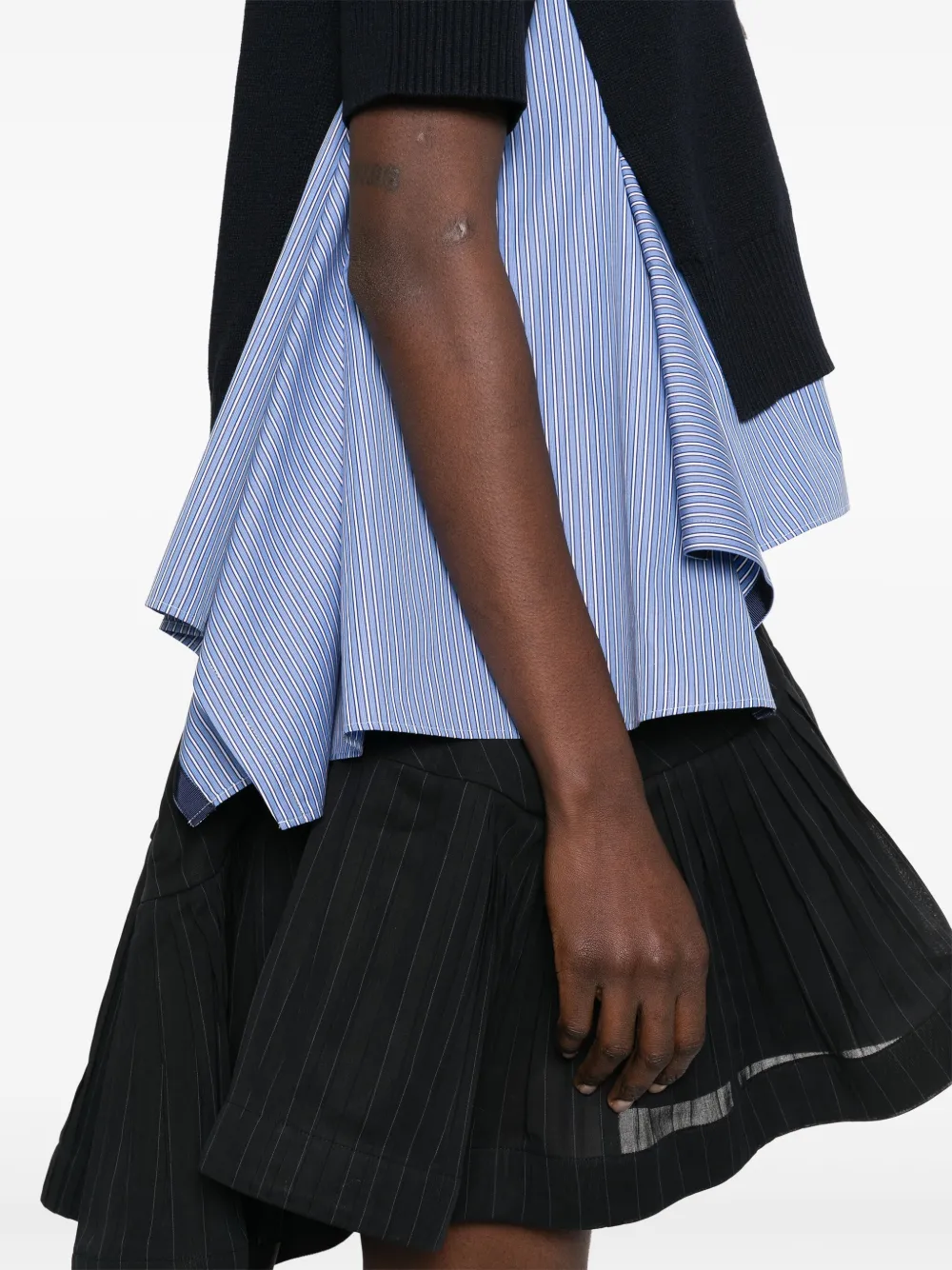 sacai Flared T-shirt Blauw