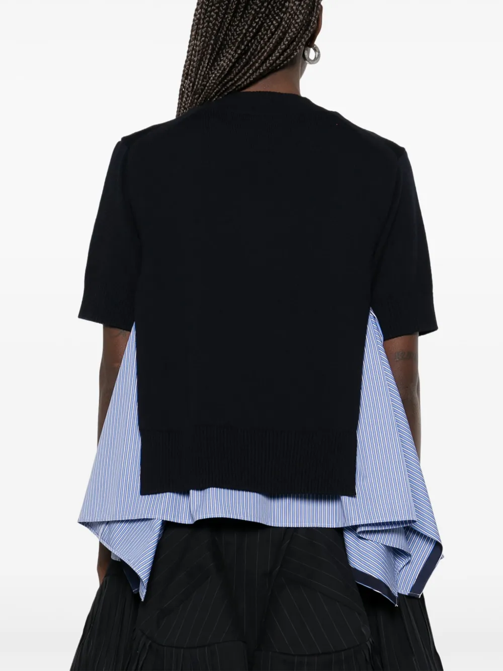 sacai Flared T-shirt Blauw