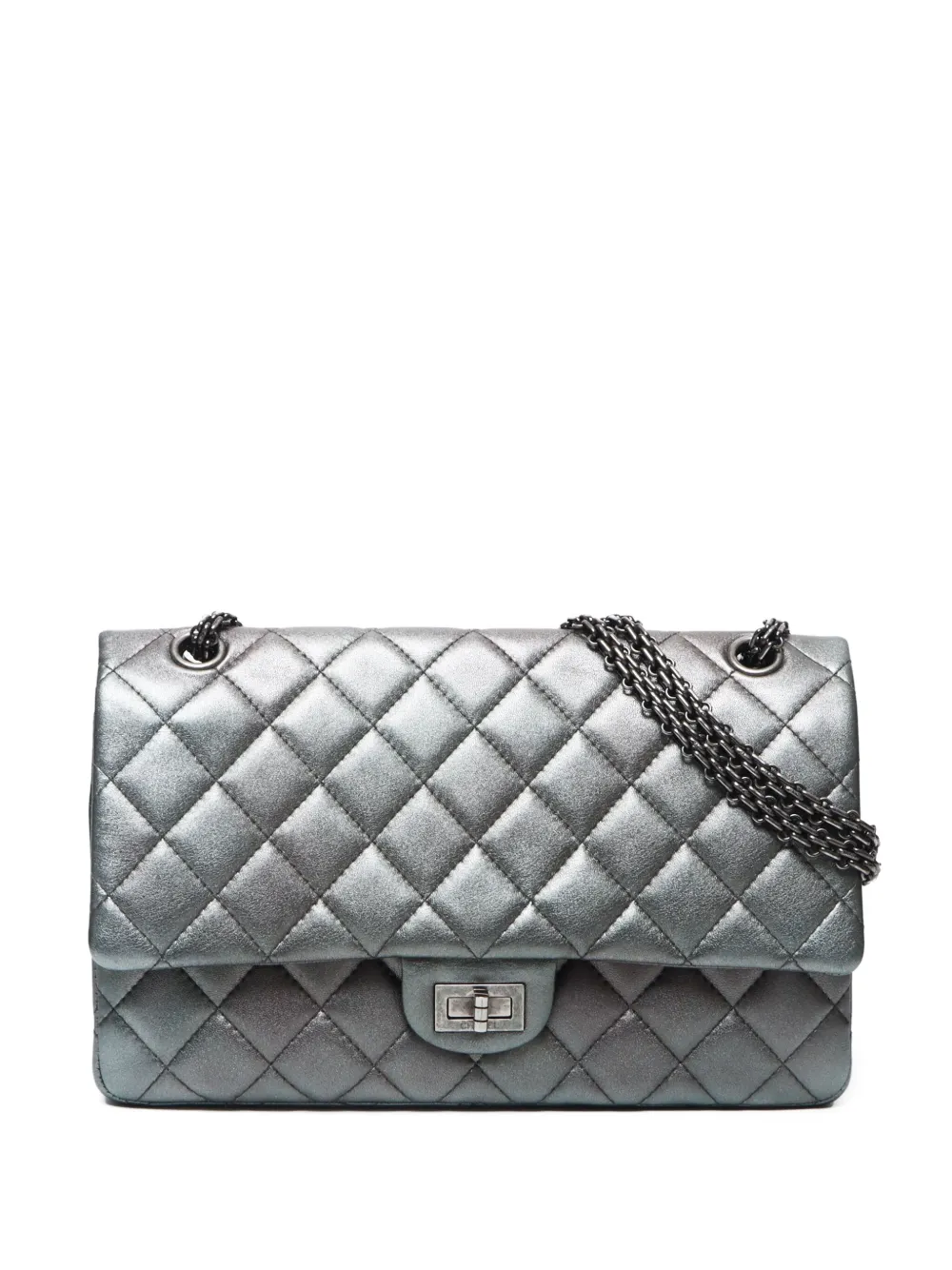 CHANEL Pre-Owned 2014 2.55 ショルダーバッグ - シルバートーン CHANEL Pre-Owned 2014 2.55 ショルダーバッグ - シルバートーン