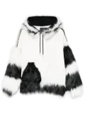 Loulou faux fur-detailing hoodie - White