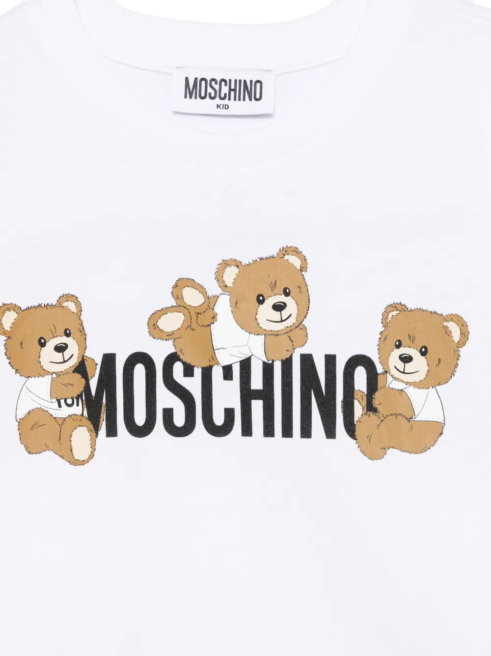 Moschino Kids T-shirt met logoprint Wit