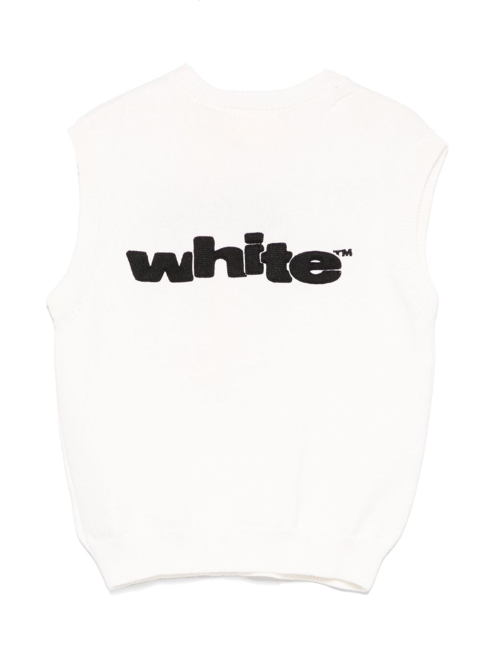 Off-White Kids Trui met geborduurd logo - Beige