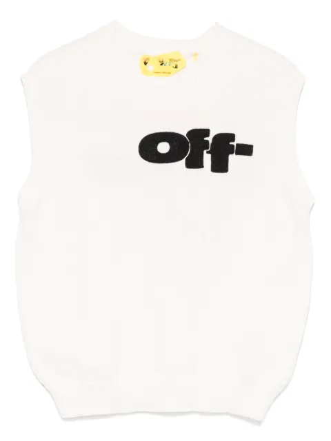 Off-White Kids suéter con logo bordado