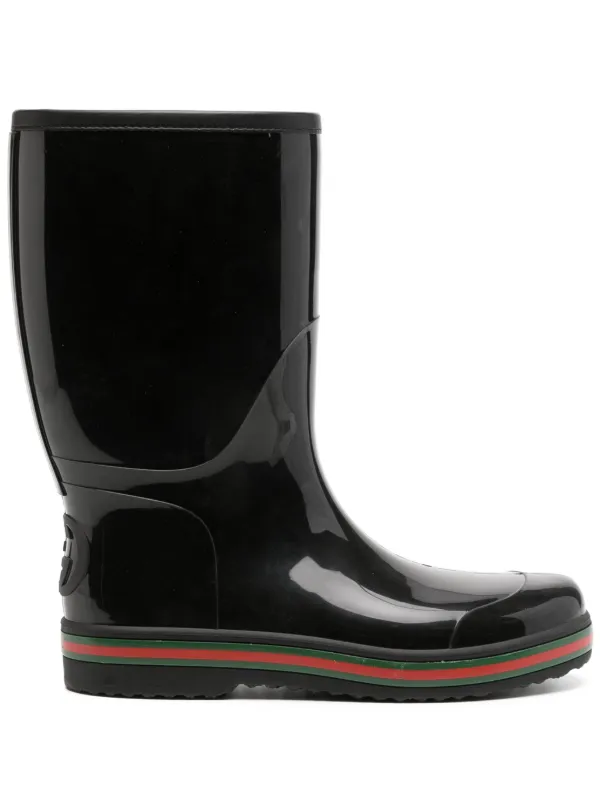GUCCI ブラック ラバー ショートブーツ GUCCI - グッチ GUCCI ブーツ ショートブーツ 靴 シューズ
