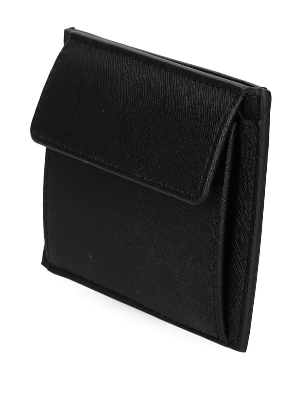 BOSS leather cardholder - Zwart