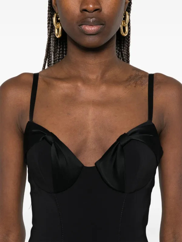 【すぐ届く】ELISABETTA FRANCHI サテンリボン付き ミニドレス Elisabetta Franchi サテンリボン ミニドレス | ブラック