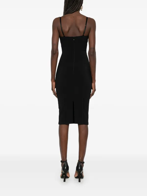 Elisabetta Franchi サテンリボン ミニドレス | ブラック