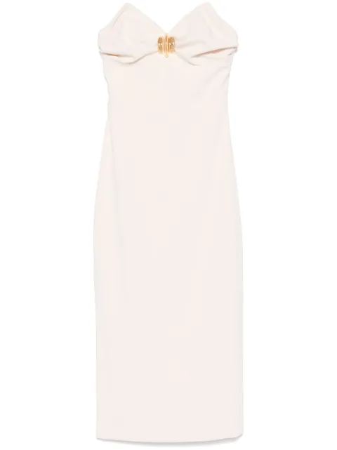 Elisabetta Franchi macro-bow crepe midi dress