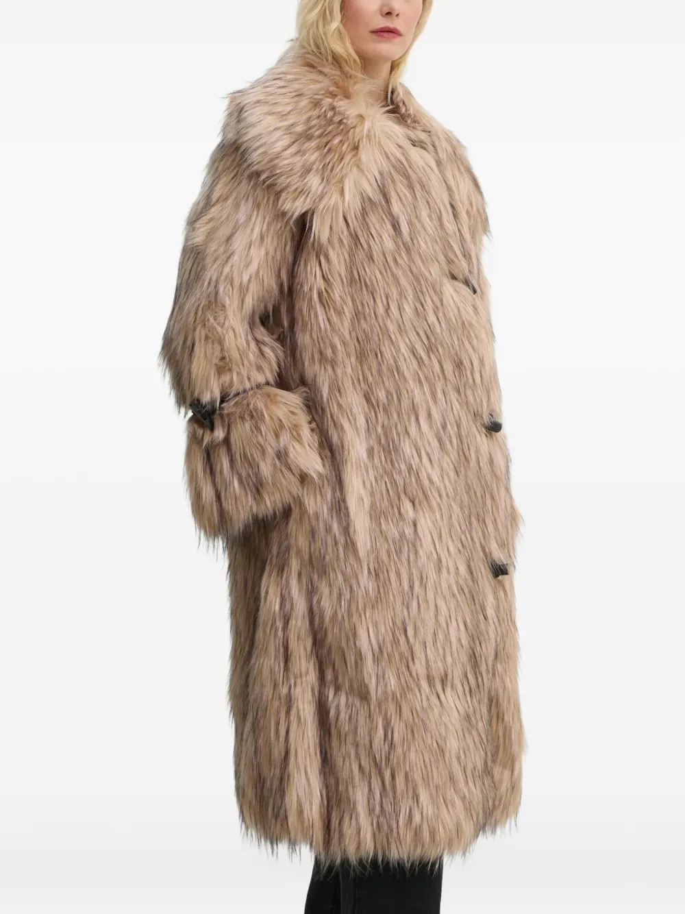 By Malene Birger Graca jas van imitatiebont Beige