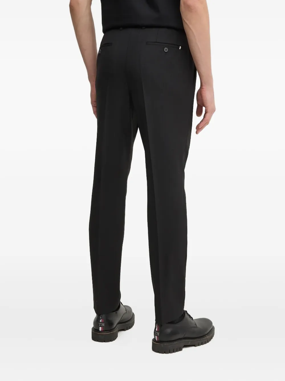 BOSS Geplooide pantalon - Zwart