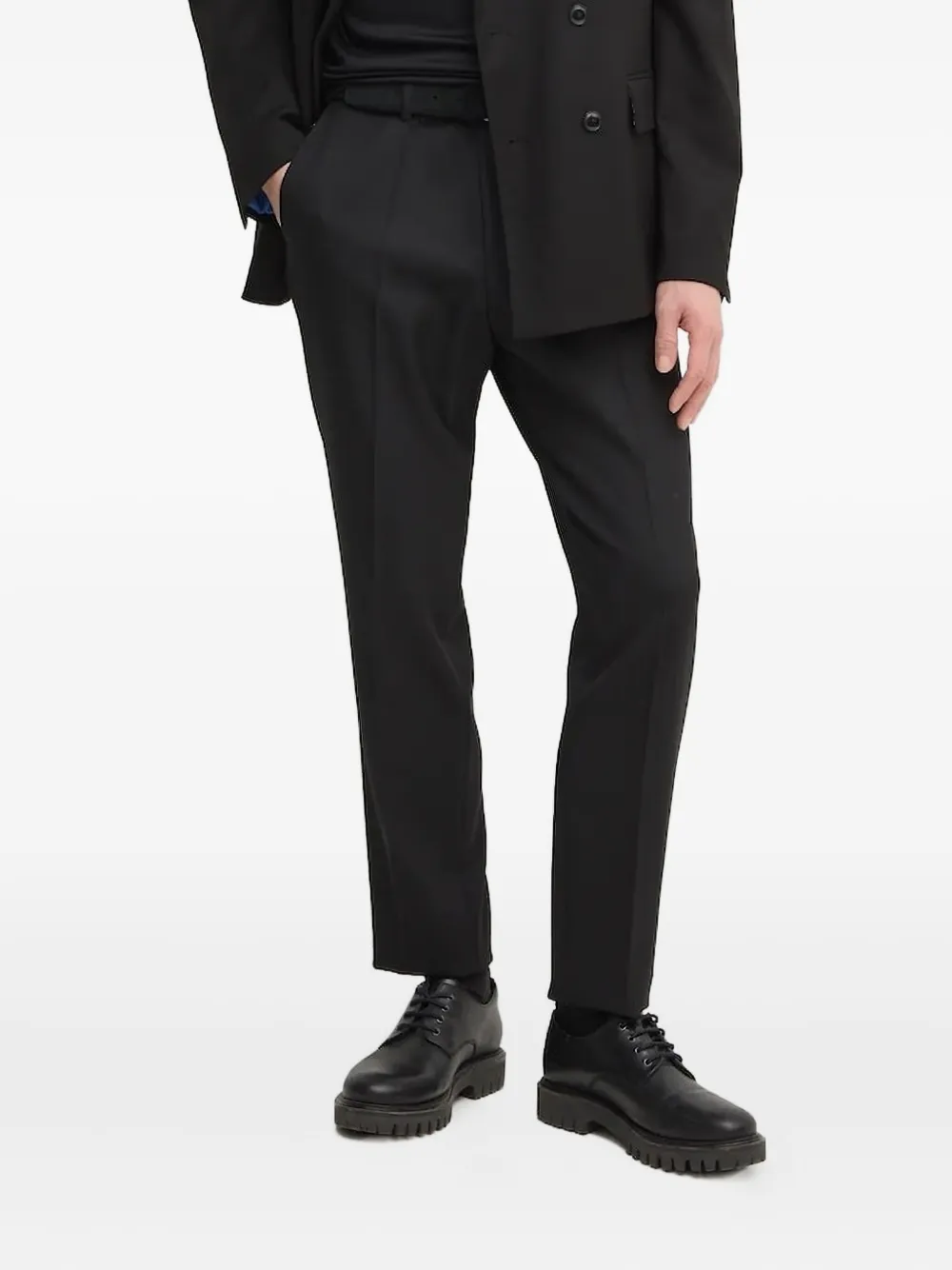 BOSS pressed-crease tailored trousers | Black | Image 1