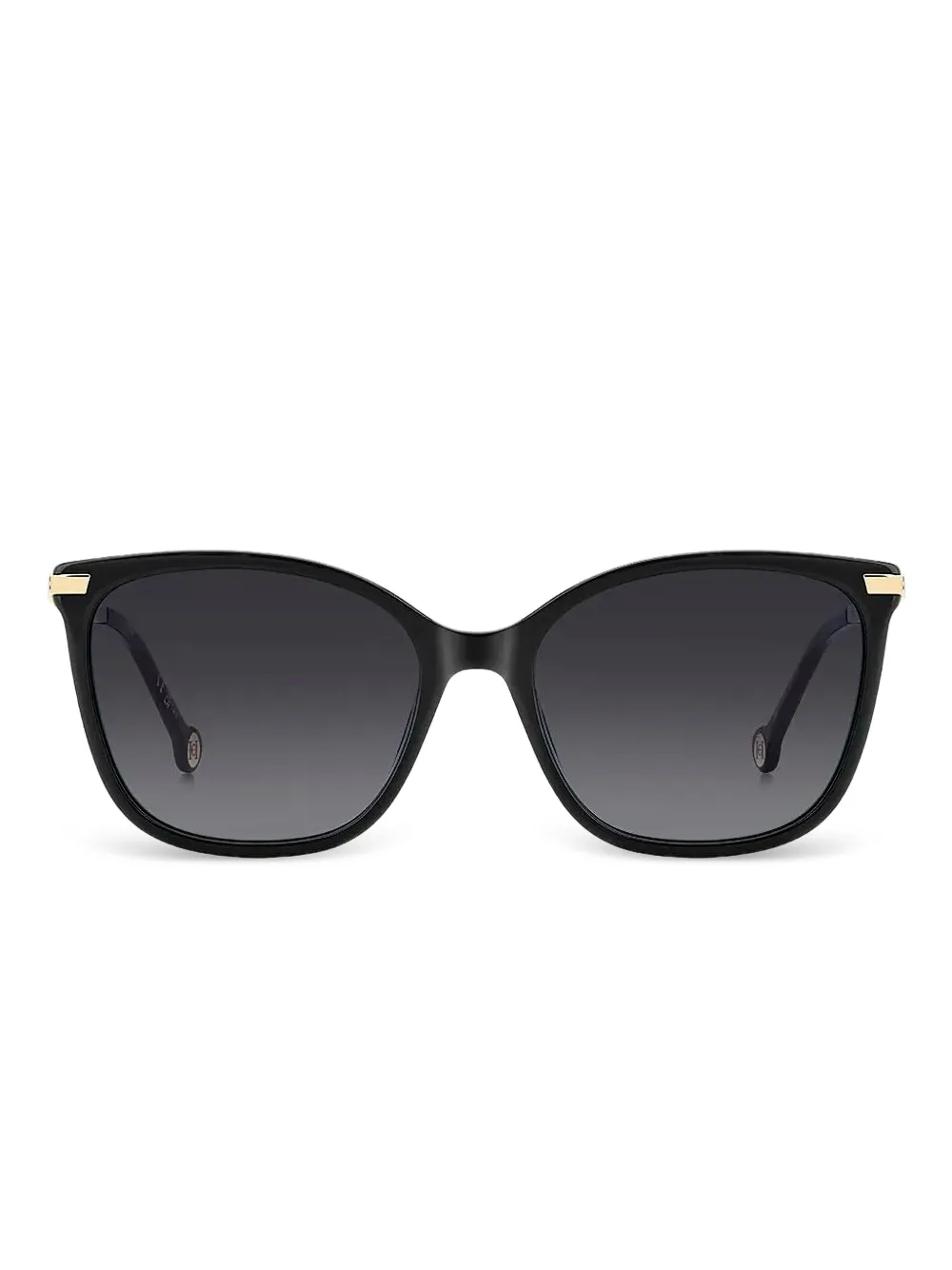 Carolina Herrera Occhiali cat-eye con dettaglio color oro - Nero