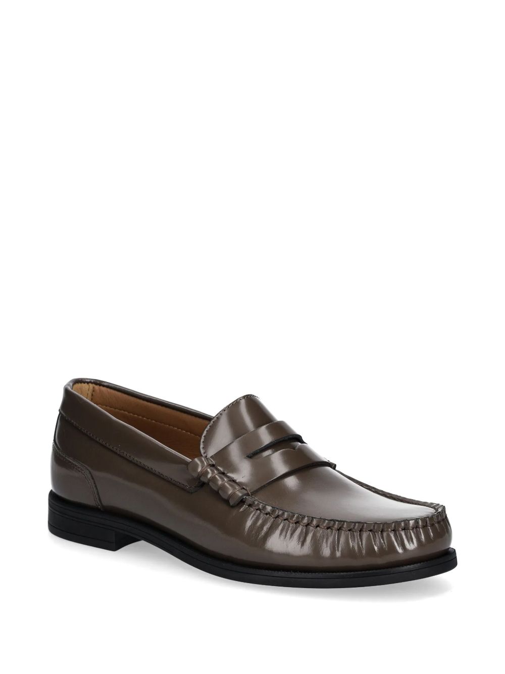 BOSS leather loafers - Bruin