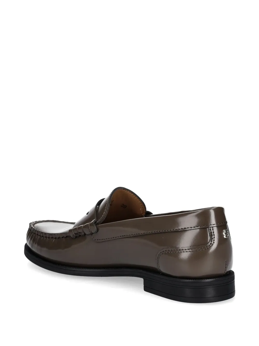 BOSS leather loafers Brown