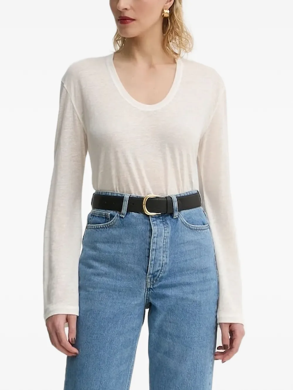 By Malene Birger Top met lange mouwen Wit