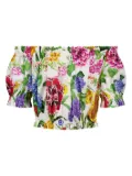 Dolce & Gabbana Kids floral-print top - White