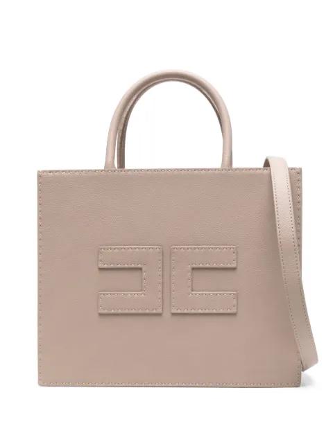 Elisabetta Franchi medium contrast-stitching tote bag
