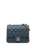 CHANEL Pre-Owned 2018-2019 Mini Square Classic Lambskin Single Flap crossbody bag - Blue