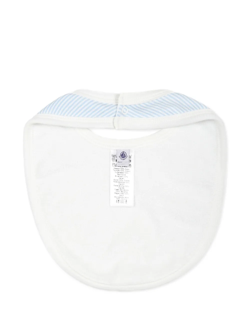 Petit Bateau Twee katoenen slabbetjes Wit
