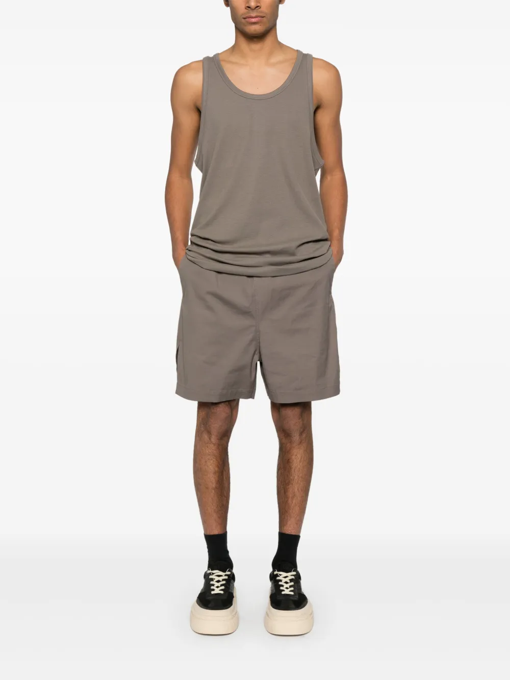 Thom Krom piped-trim detailed tank top - Grijs