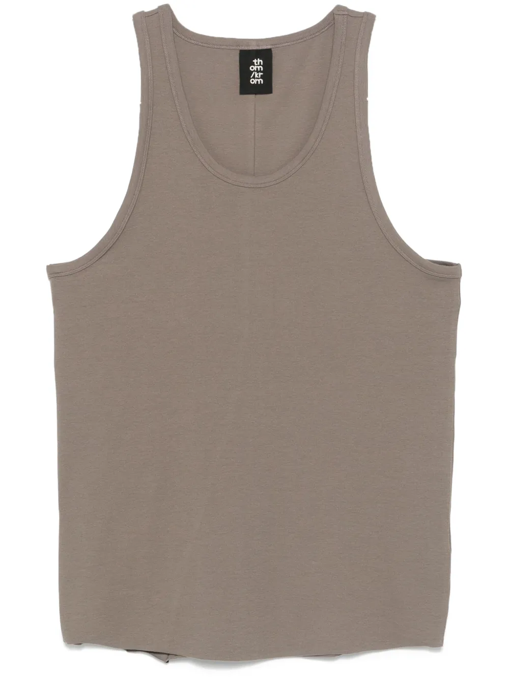 Thom Krom piped-trim detailed tank top - Gris