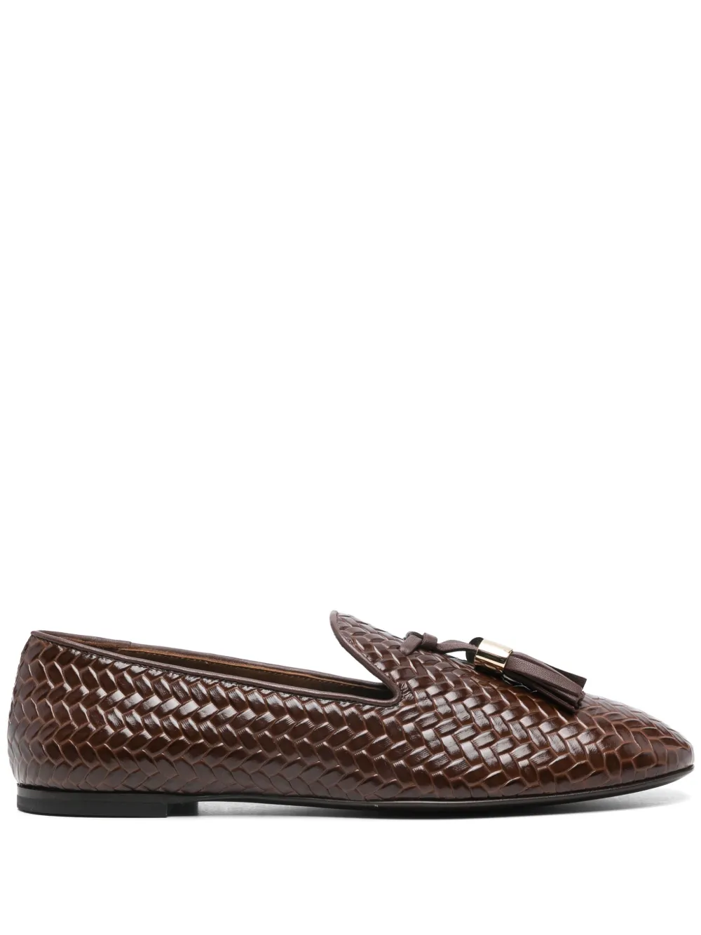 Giuseppe Zanotti Loafers met GZ-weving Bruin