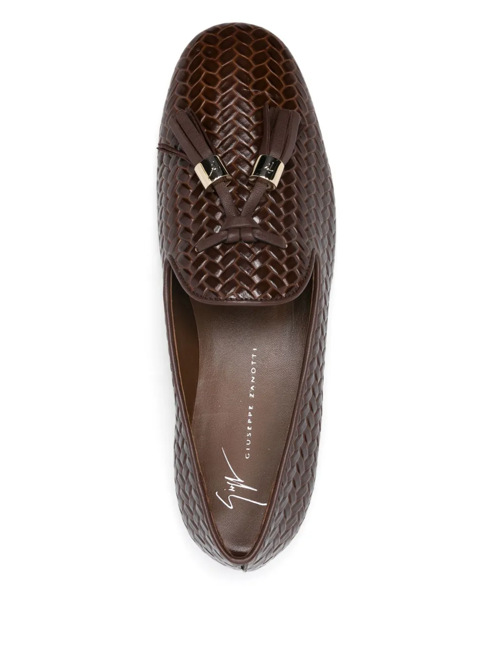 Giuseppe Zanotti Loafers met GZ-weving Bruin