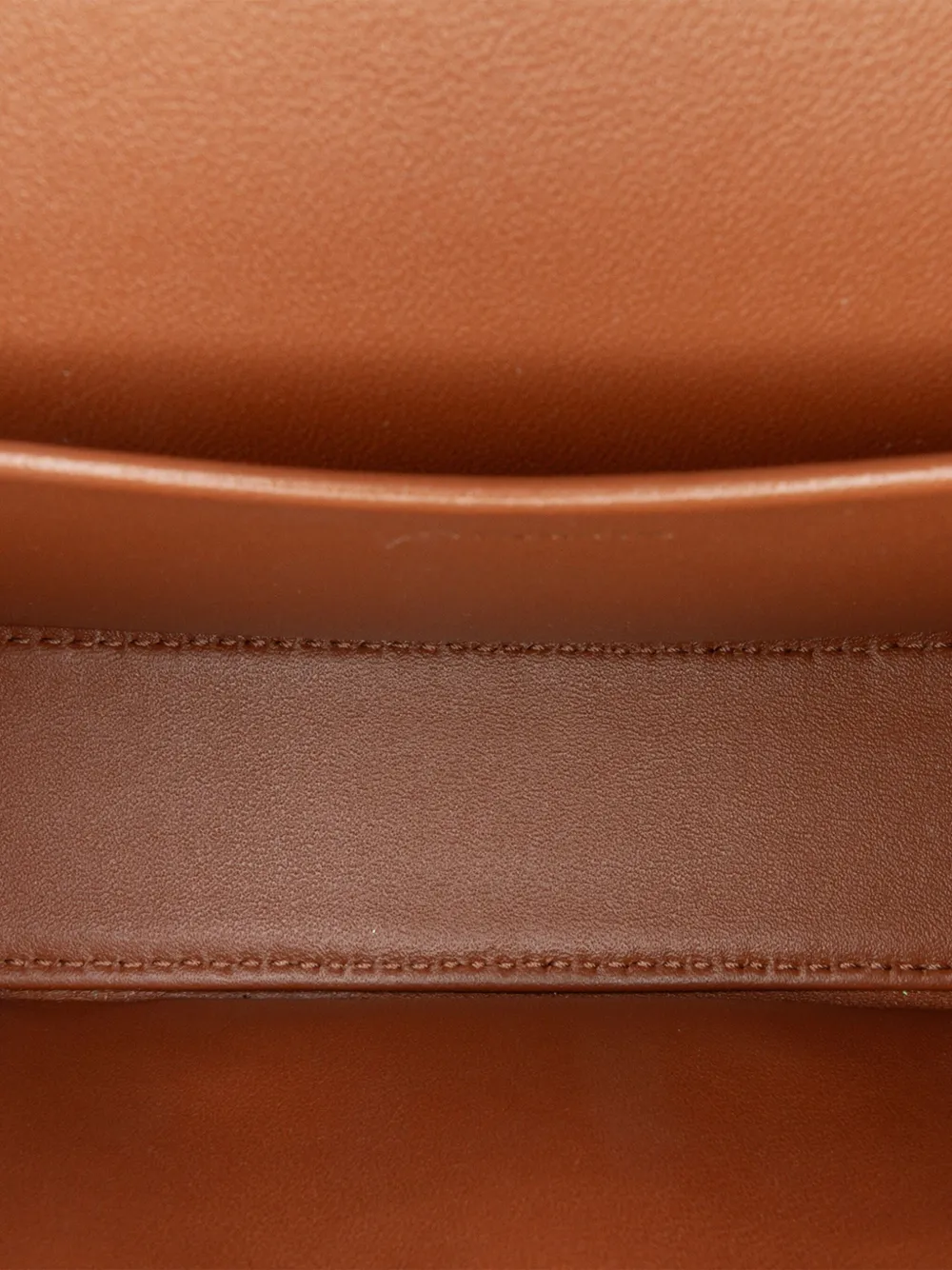 Pre-owned Celine 2021 Triomphe Coated Canvas Claude Chain Shoulder Bag In Brown